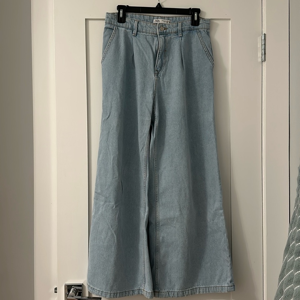 Zara High Rise Wide Leg Jeans